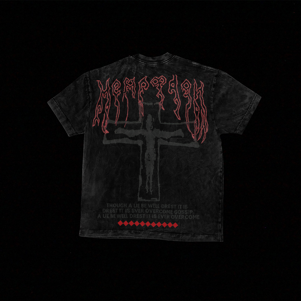 DARK CROSS ACID WASH OVERSIZED T-SHIRT