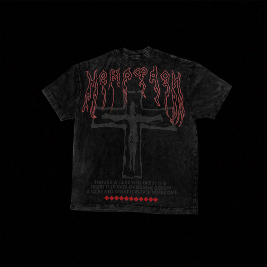 DARK CROSS ACID WASH OVERSIZED T-SHIRT